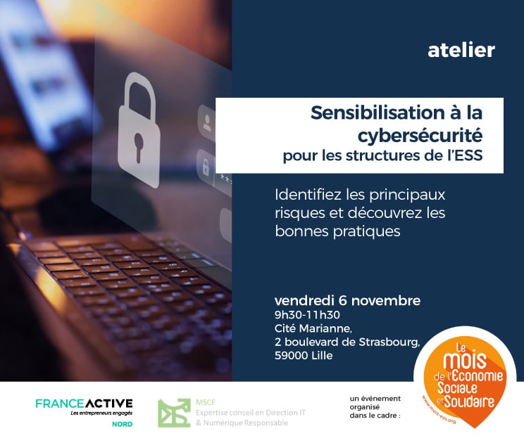 Atelier organisé dans le cadre du mois de l'ESS : sensibilisation à la cybersécurité